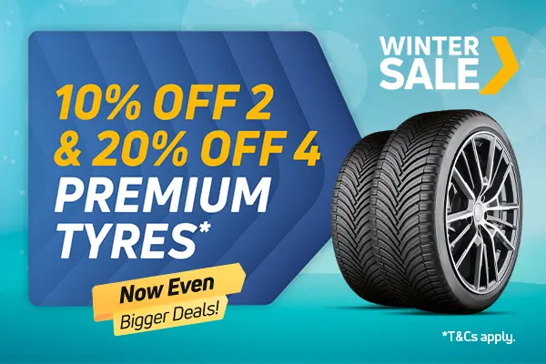 20% off 4 Premium Tyres