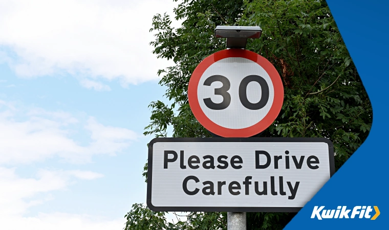 30mph speed limit, please drive carefully