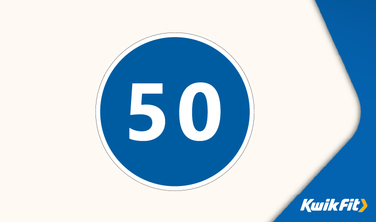 Minimum Speed limit Road Sign