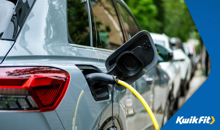 electric suv plugged in